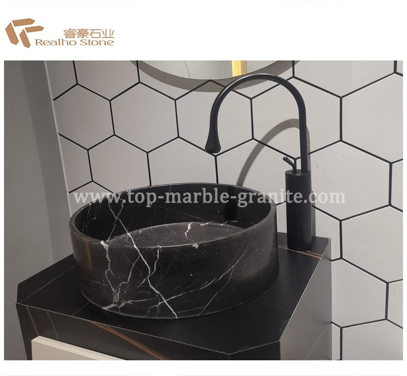 black stone vessel sink