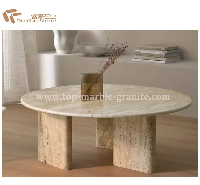 round travertine coffee table round travertine coffee table