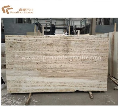 Italy Cream White Travertine Slab Stone For Villa Flooring Wall Stone