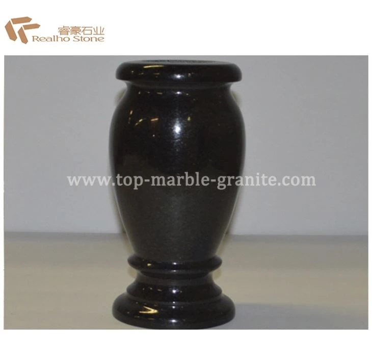 black granite vase