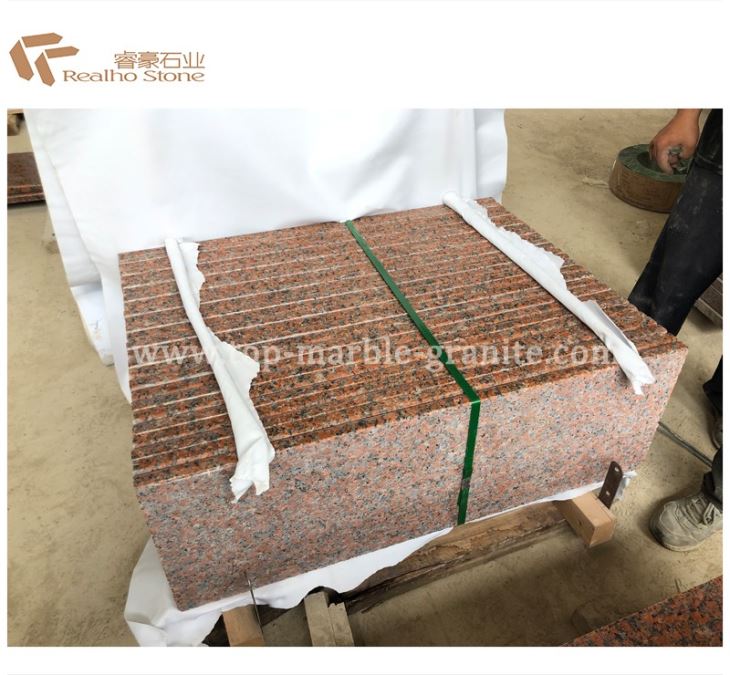 Natural Granite Maple Red Stair Flooring Tile