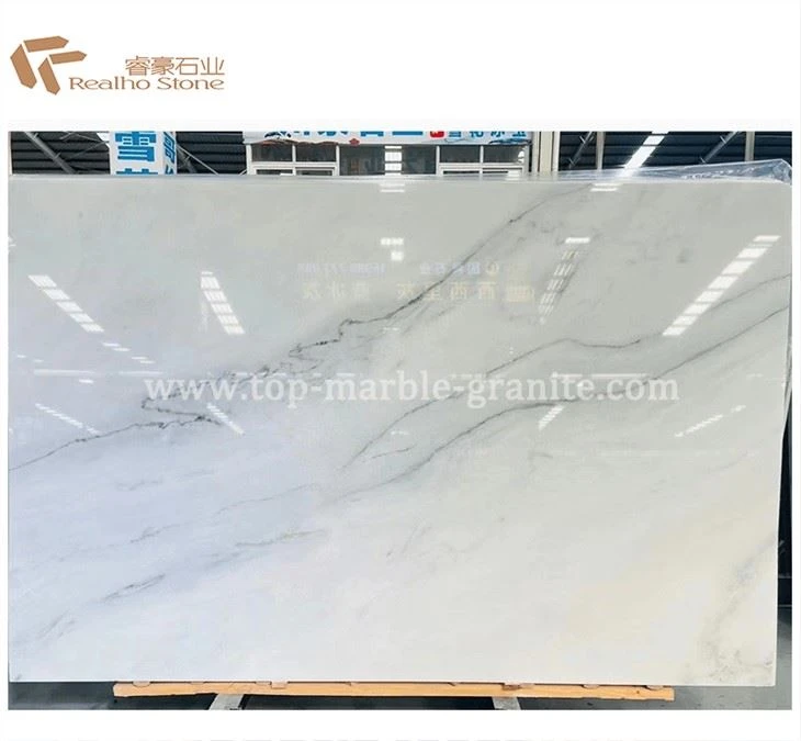 White Colombia Marble Slab Polished